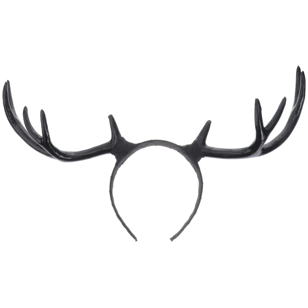9814 Black Antler Headband Long Antler Ears Hairband Deer Horn Elk